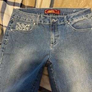 Blue jeans with gems